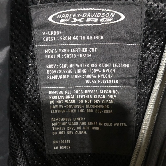 Harley-Davidson FXRG Leather Jacket - Picture 8 of 8